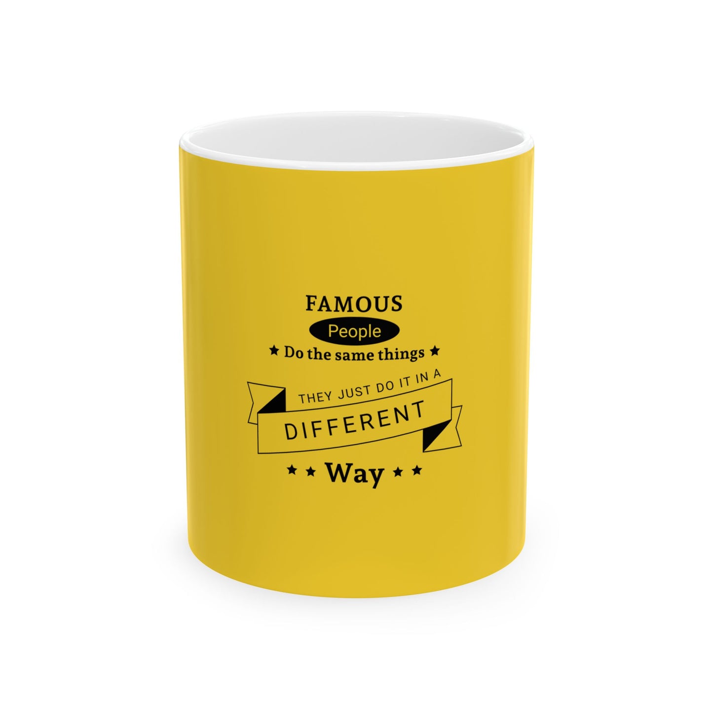 Yellow Ceramic Mug 34, (11oz, 15oz)