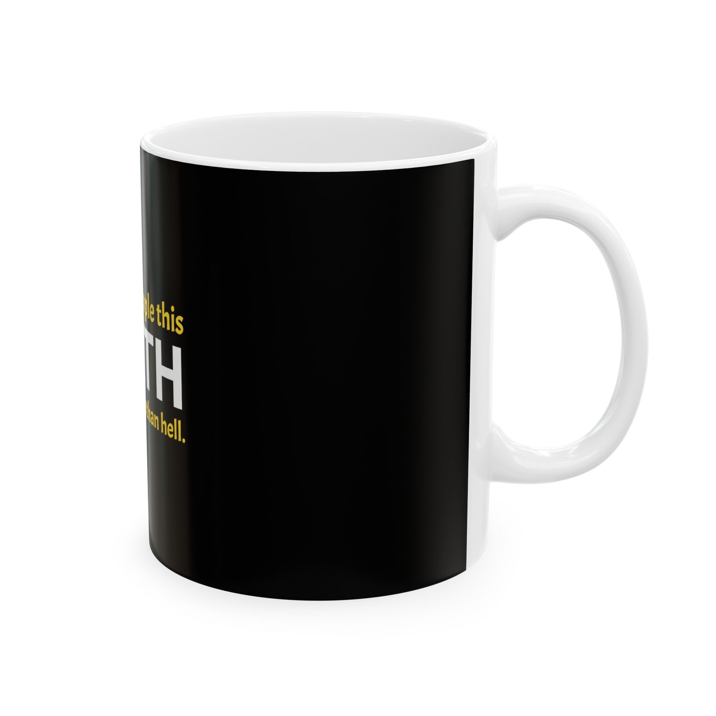Black Ceramic Mug 7, (11oz, 15oz)