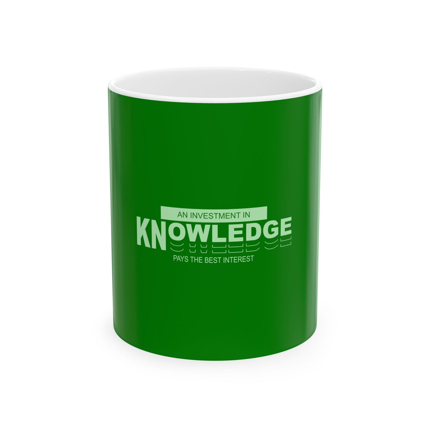 Green Ceramic Mug 33, (11oz, 15oz)