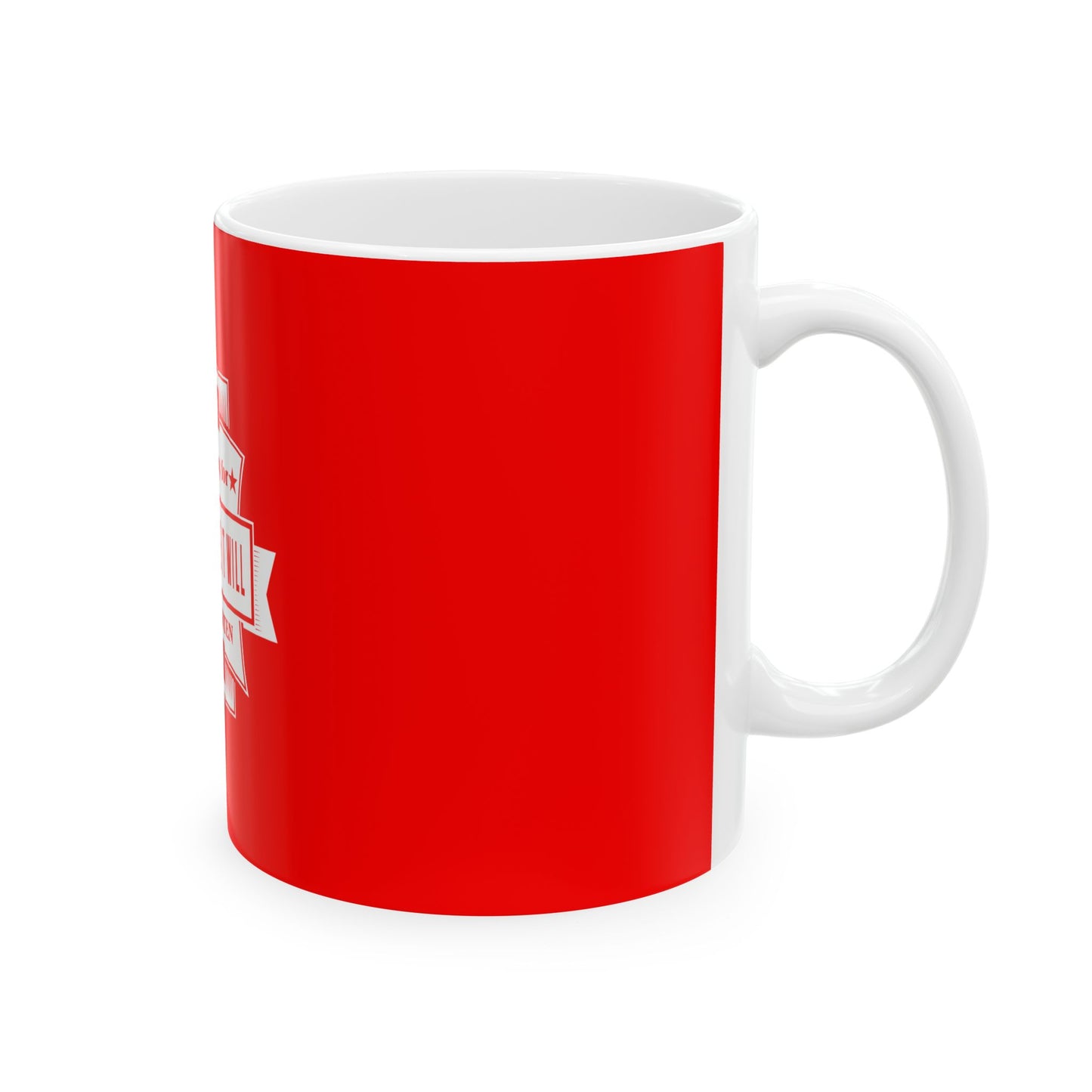 Red Ceramic Mug 12, (11oz, 15oz)