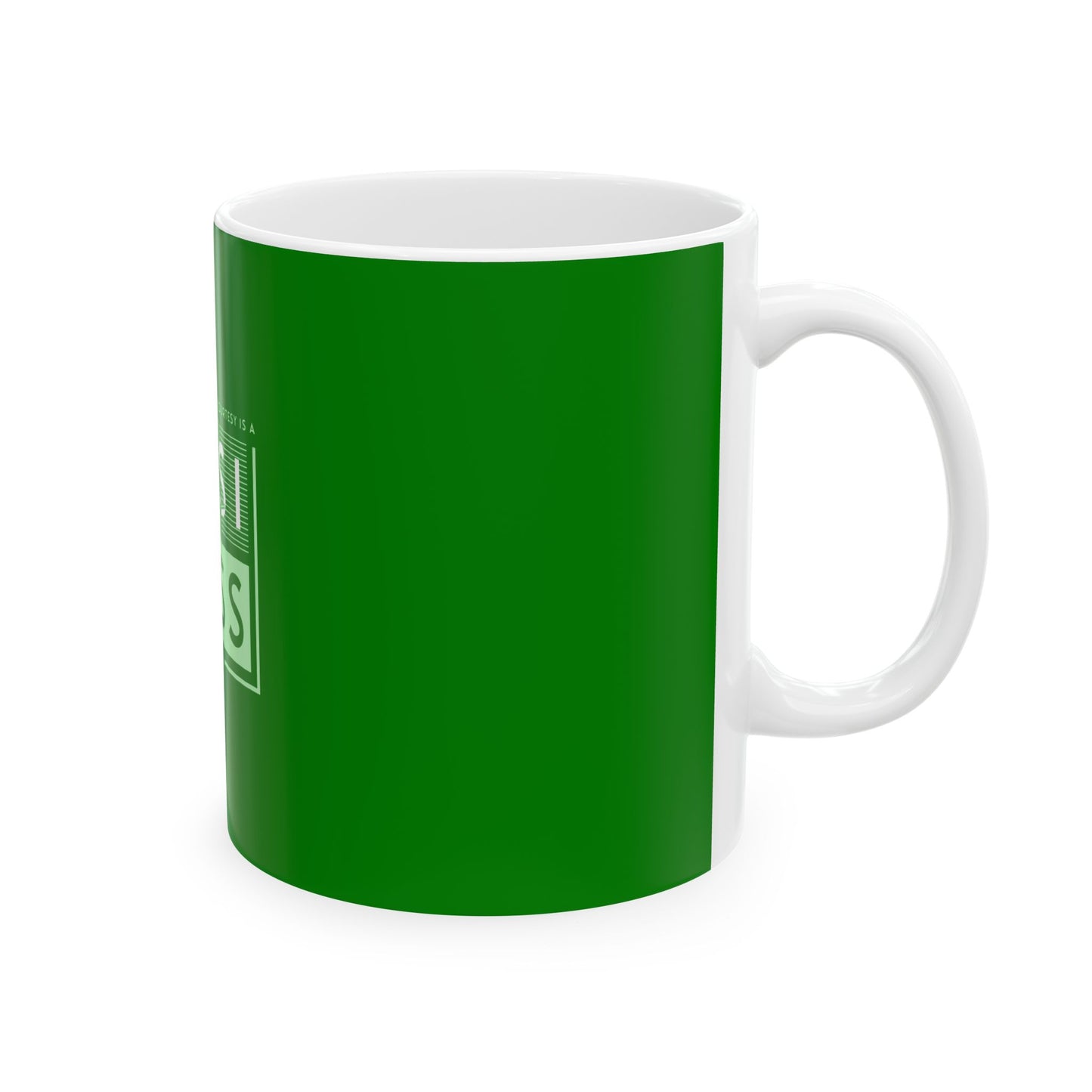 Green Ceramic Mug 35, (11oz, 15oz)