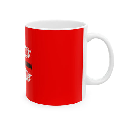 Red Ceramic Mug 67, (11oz, 15oz)