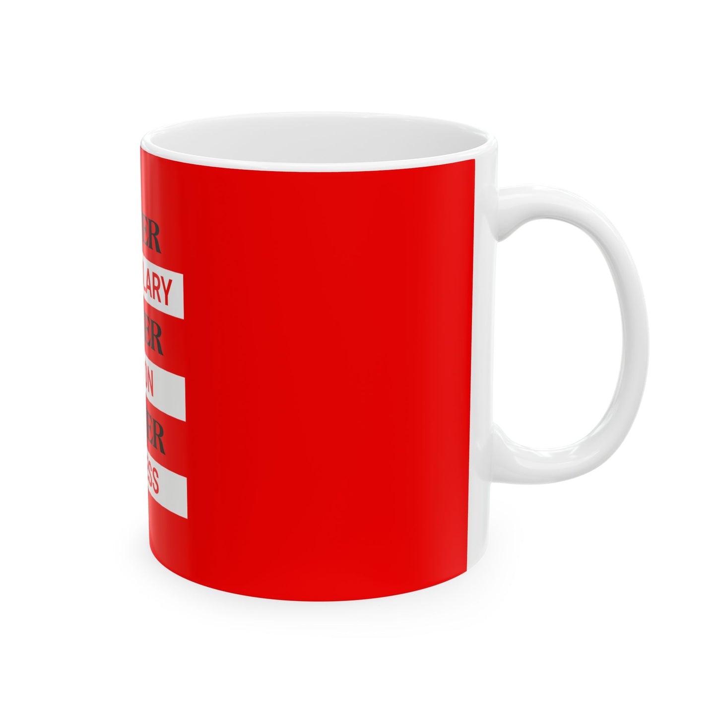 Red Ceramic Mug 18, (11oz, 15oz)