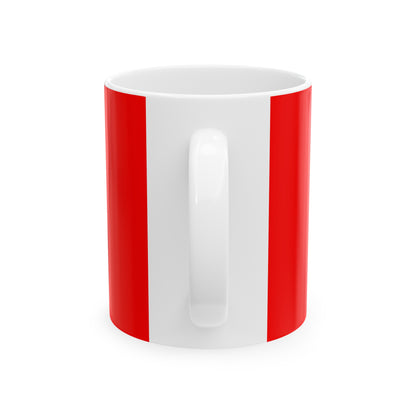 Red Ceramic Mug, (11oz, 15oz)