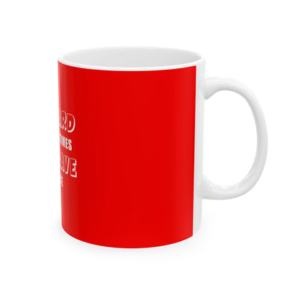 Red Ceramic Mug 27, (11oz, 15oz)