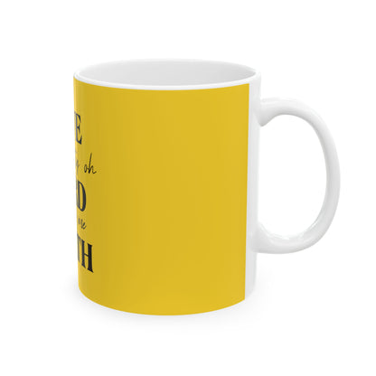 Yellow Ceramic Mug 19, (11oz, 15oz)