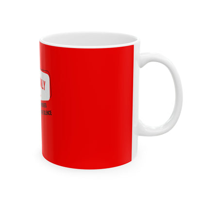 Red Ceramic Mug 66, (11oz, 15oz)