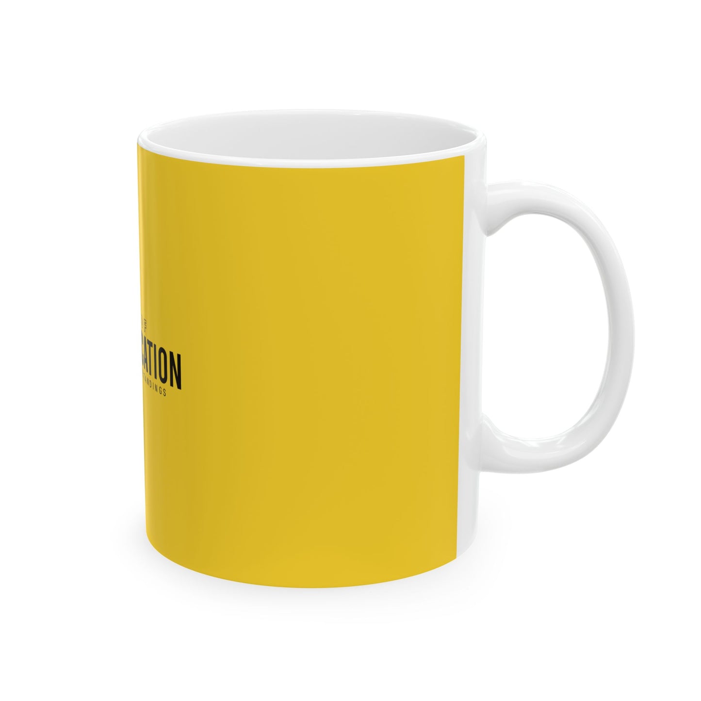 Yellow Ceramic Mug 39, (11oz, 15oz)