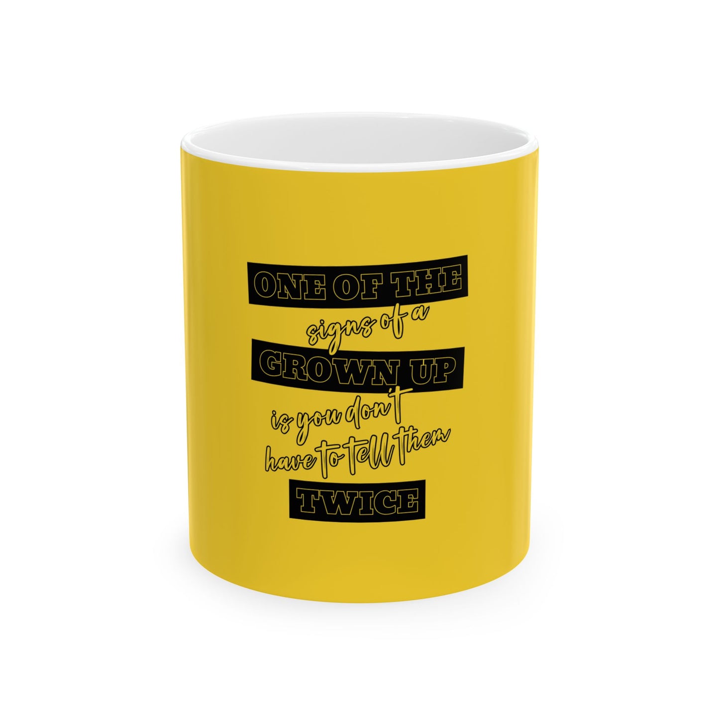 Yellow Ceramic Mug 30, (11oz, 15oz)