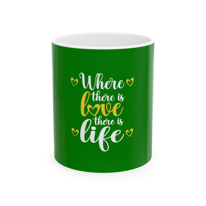 Green Ceramic Mug 64, (11oz, 15oz)