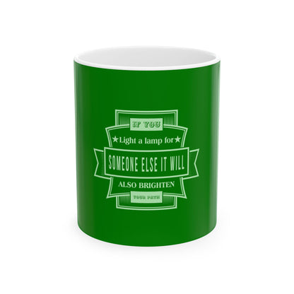 Green Ceramic Mug 12, (11oz, 15oz)