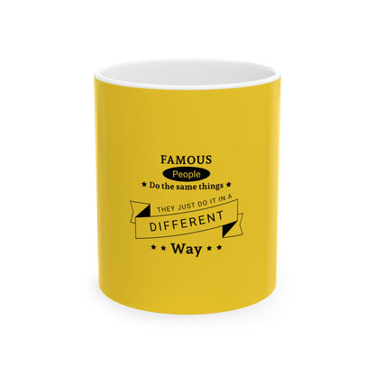 Yellow Ceramic Mug 34, (11oz, 15oz)