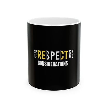 Black Ceramic Mug 69, (11oz, 15oz)