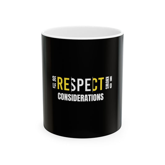 Black Ceramic Mug 69, (11oz, 15oz)