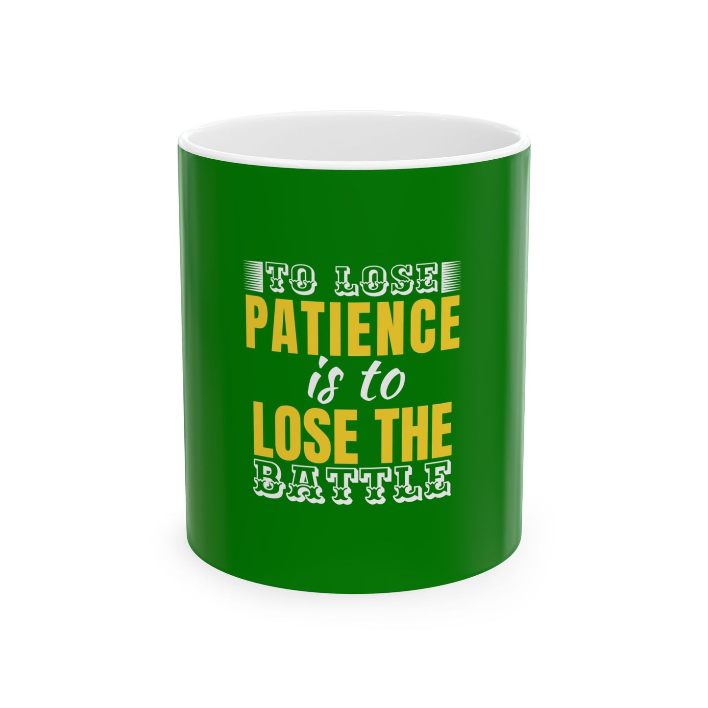 Green Ceramic Mug 55, (11oz, 15oz)