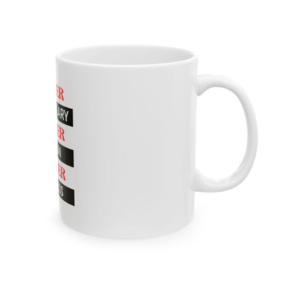 White Ceramic Mug 18, (11oz, 15oz)