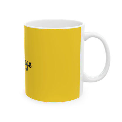 Yellow Ceramic Mug 32, (11oz, 15oz)