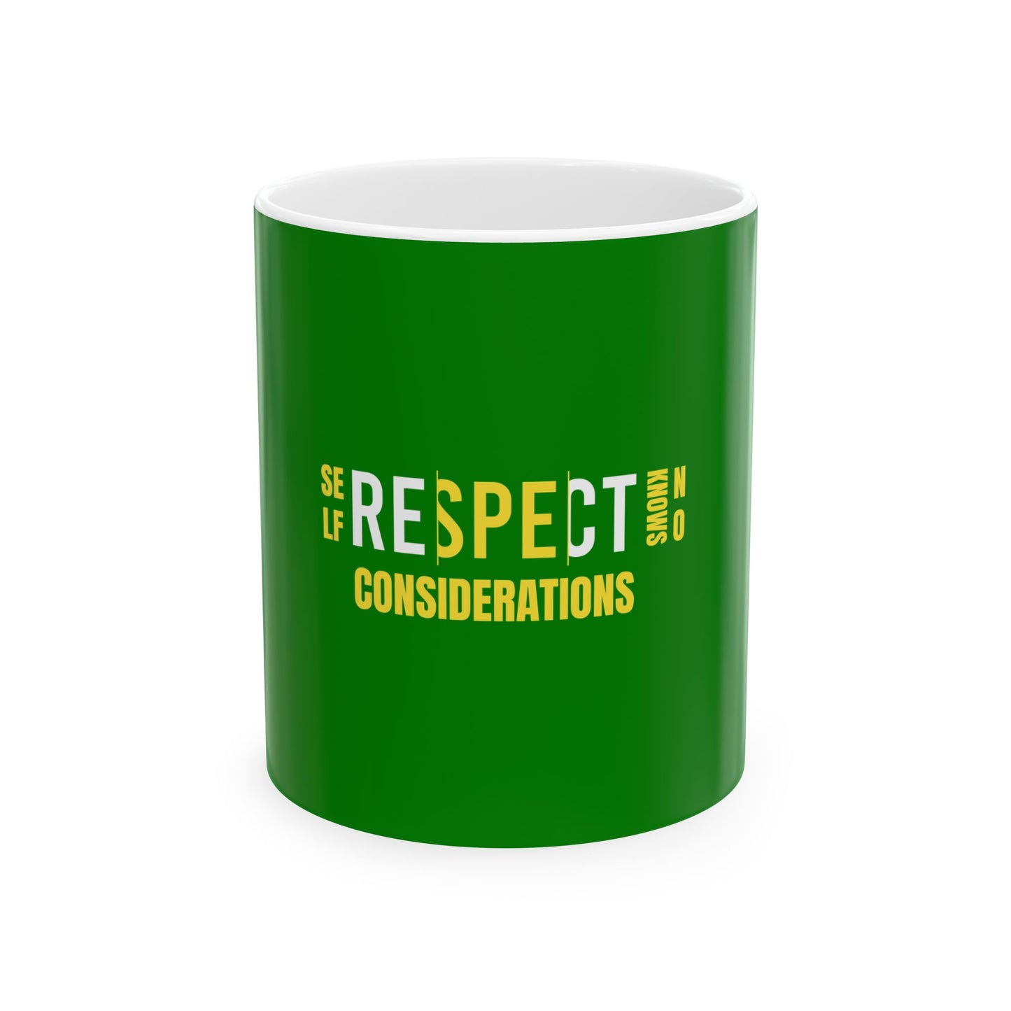 Green Ceramic Mug 69, (11oz, 15oz)