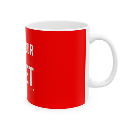 Red Ceramic Mug 10, (11oz, 15oz)