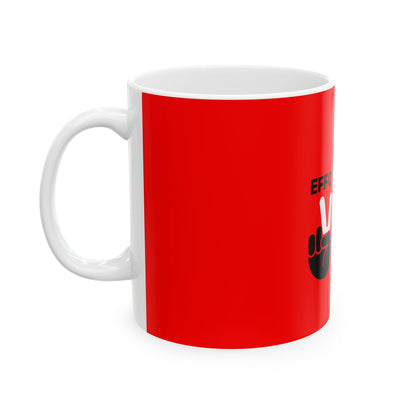 Red Ceramic Mug 54, (11oz, 15oz)