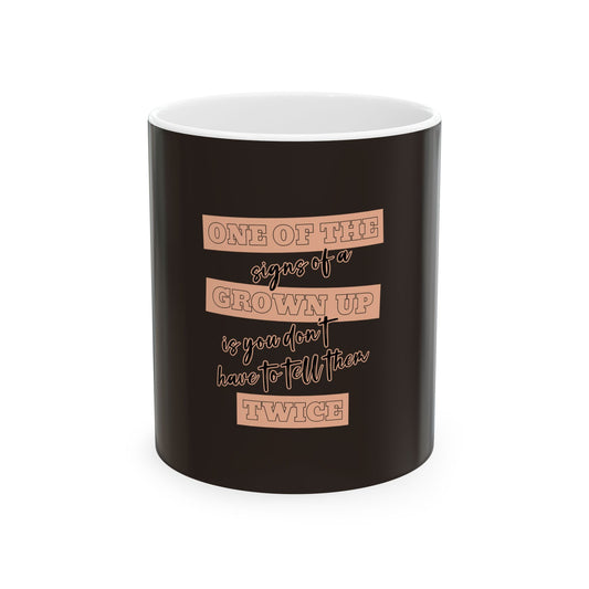 Brown Ceramic Mug 30, (11oz, 15oz)