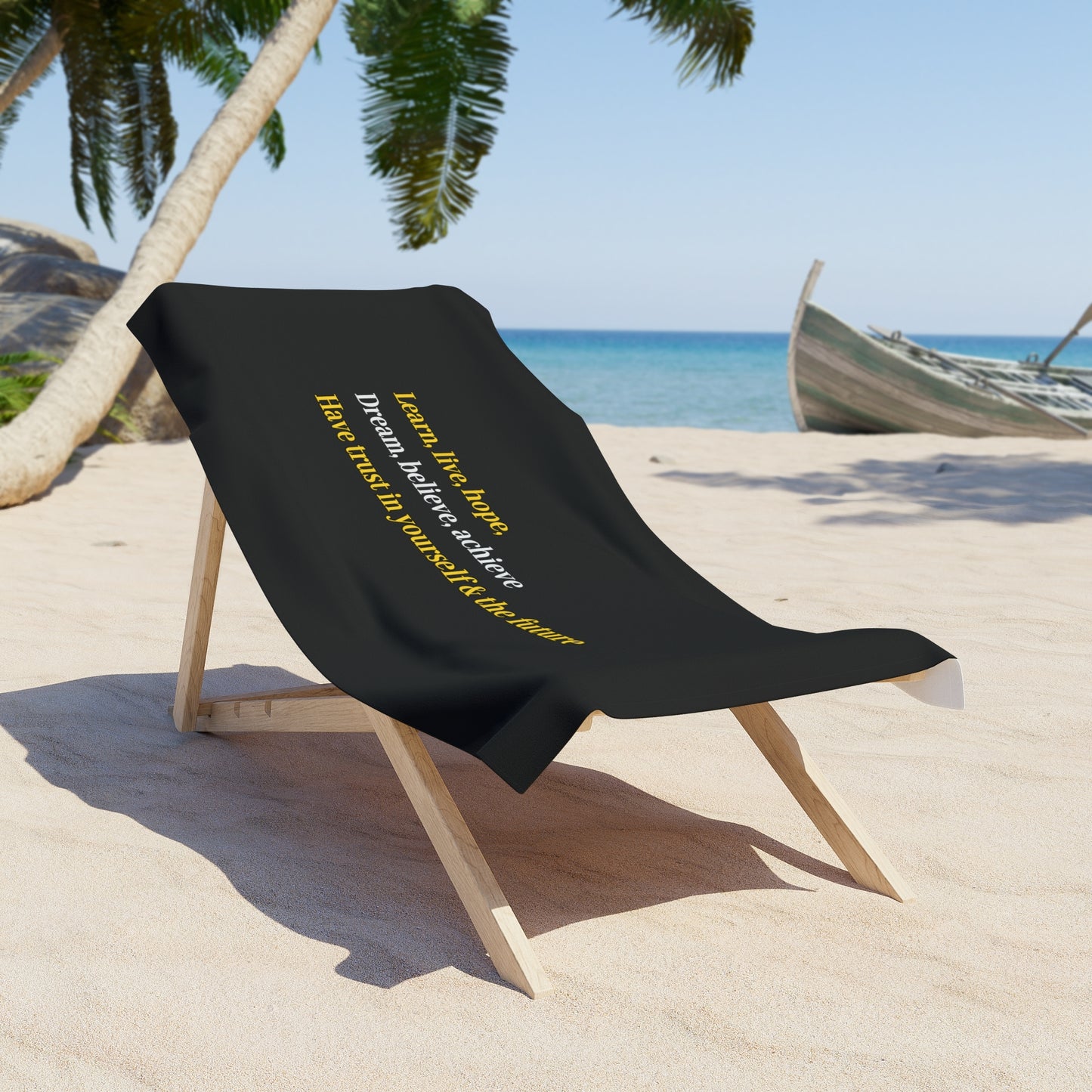 Black Beach Towel