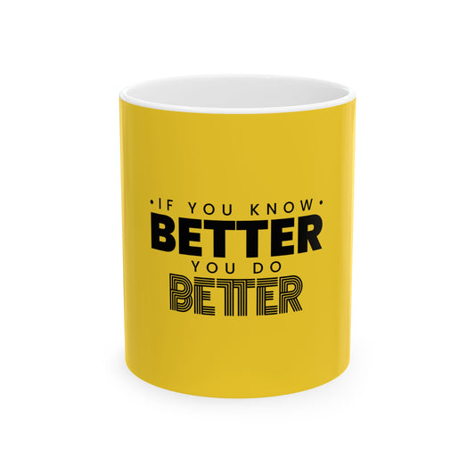 Yellow Ceramic Mug 46, (11oz, 15oz)