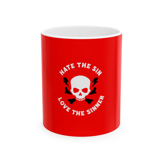 Red Ceramic Mug 52, (11oz, 15oz)