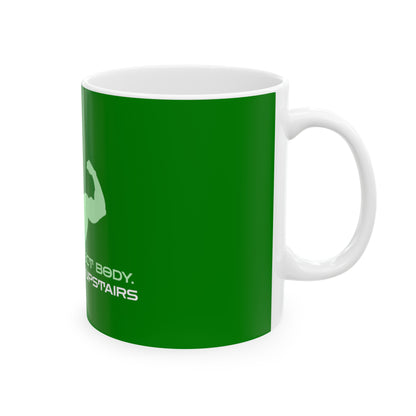 Green Ceramic Mug 4, (11oz, 15oz)