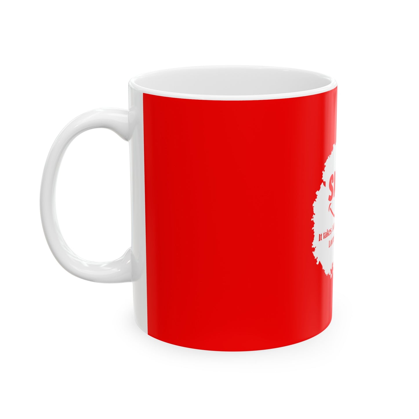 Red Ceramic Mug, (11oz, 15oz)