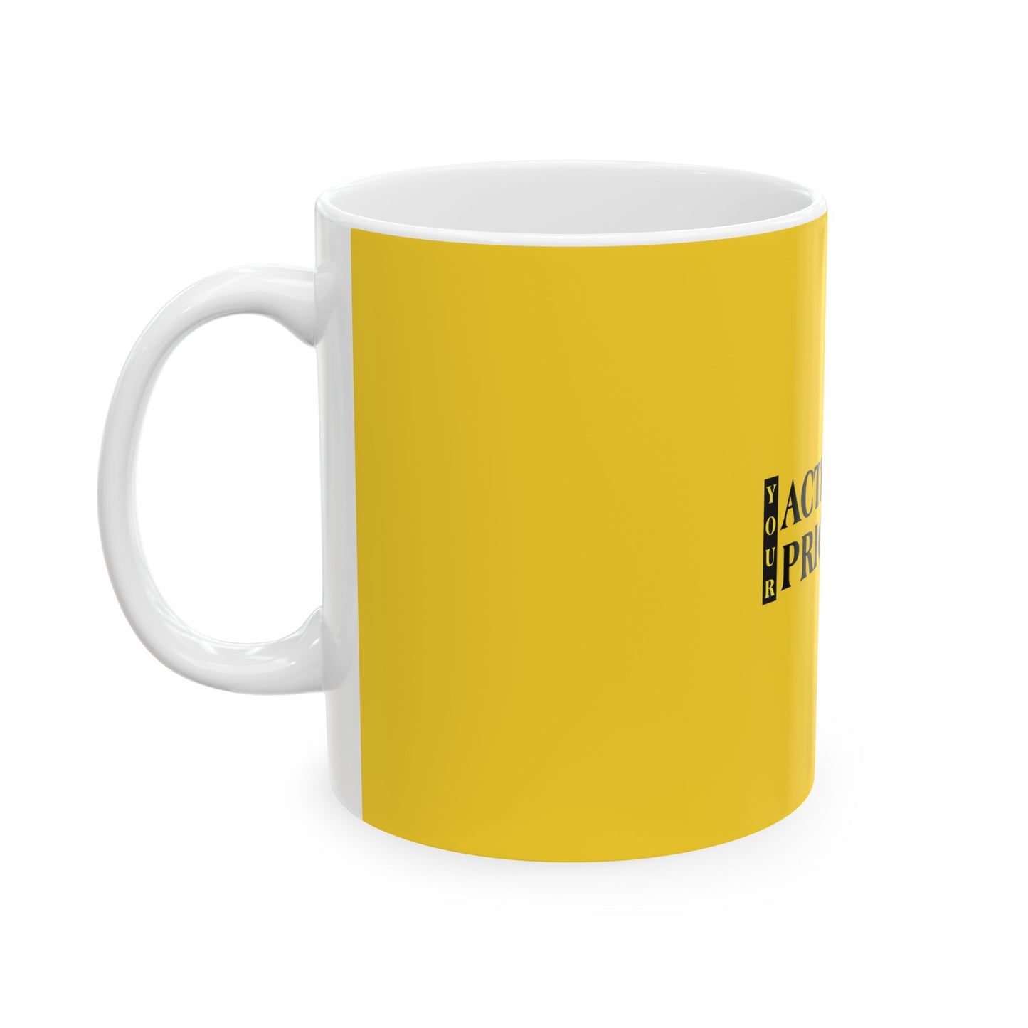 Yellow Ceramic Mug 56, (11oz, 15oz)