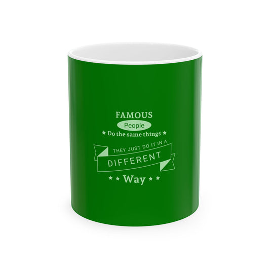 Green Ceramic Mug 34, (11oz, 15oz)