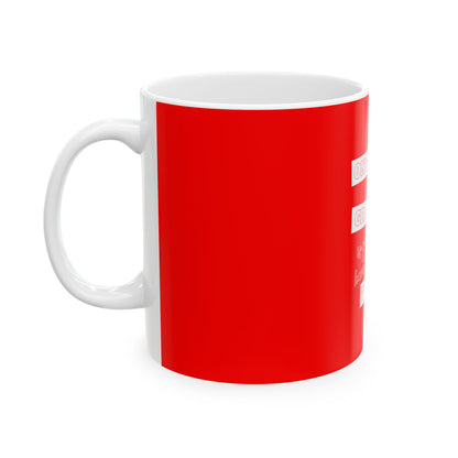 Red Ceramic Mug 30, (11oz, 15oz)