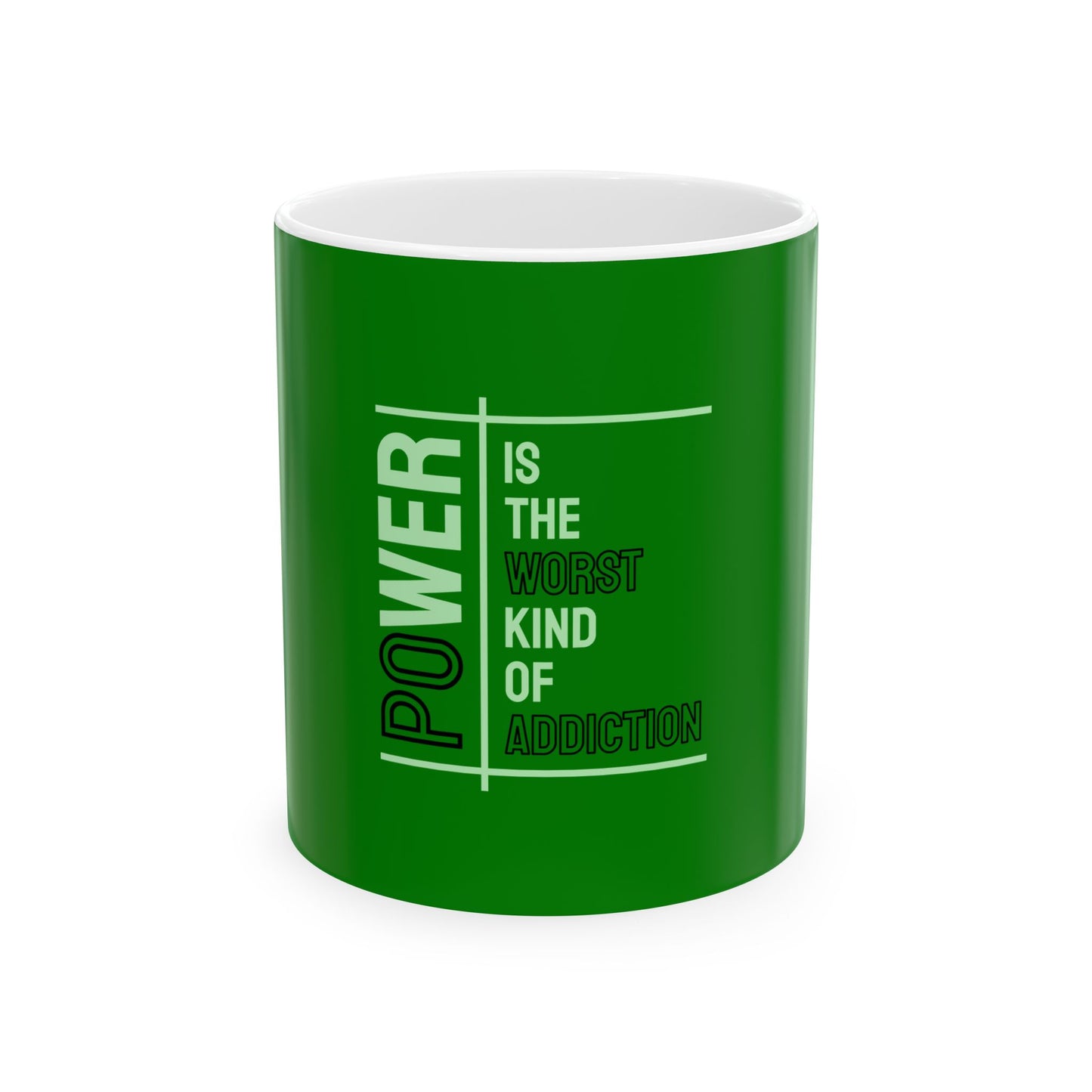 Green Ceramic Mug 26, (11oz, 15oz)