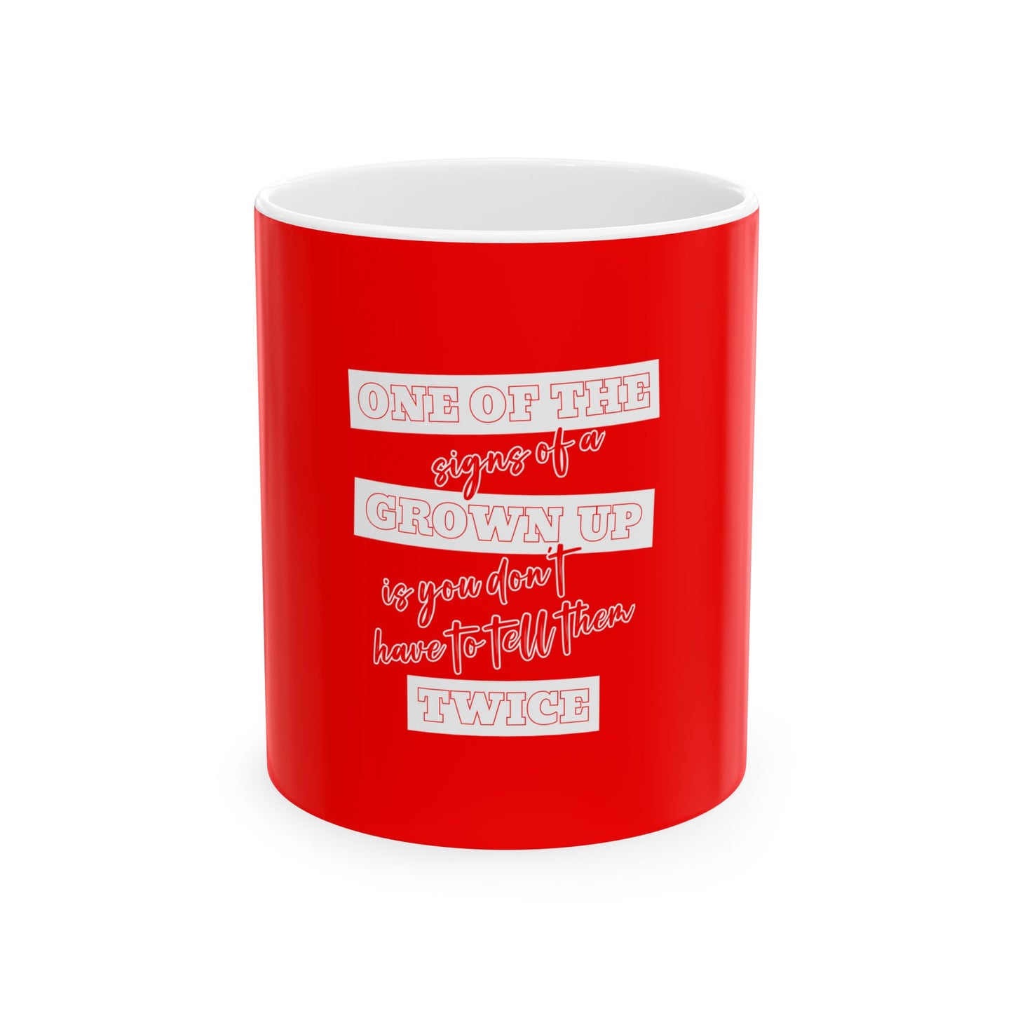 Red Ceramic Mug 30, (11oz, 15oz)