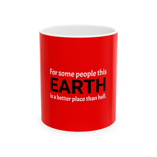 Red Ceramic Mug 7, (11oz, 15oz)