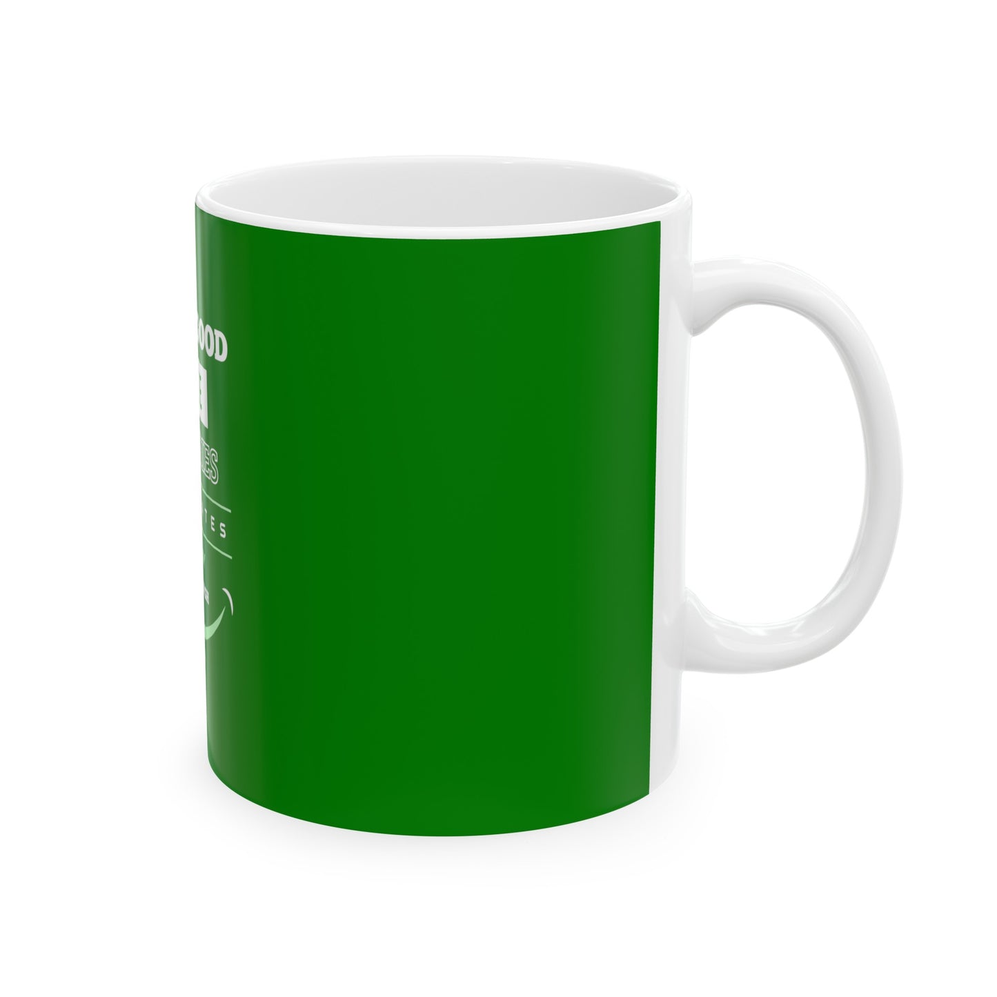 Green Ceramic Mug 6, (11oz, 15oz)