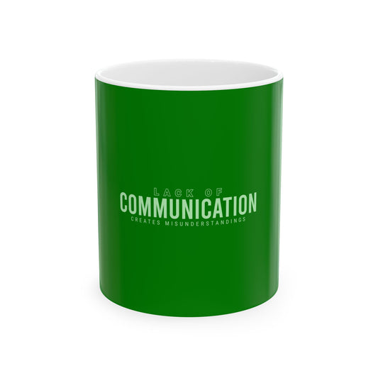 Green Ceramic Mug 39, (11oz, 15oz)