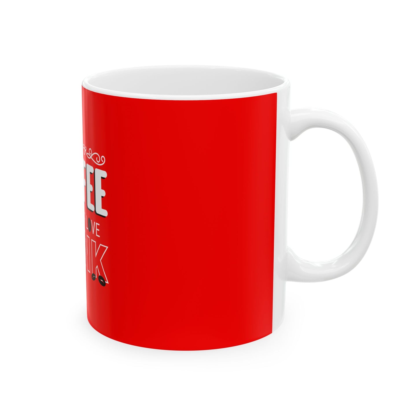 Red Ceramic Mug 41, (11oz, 15oz)