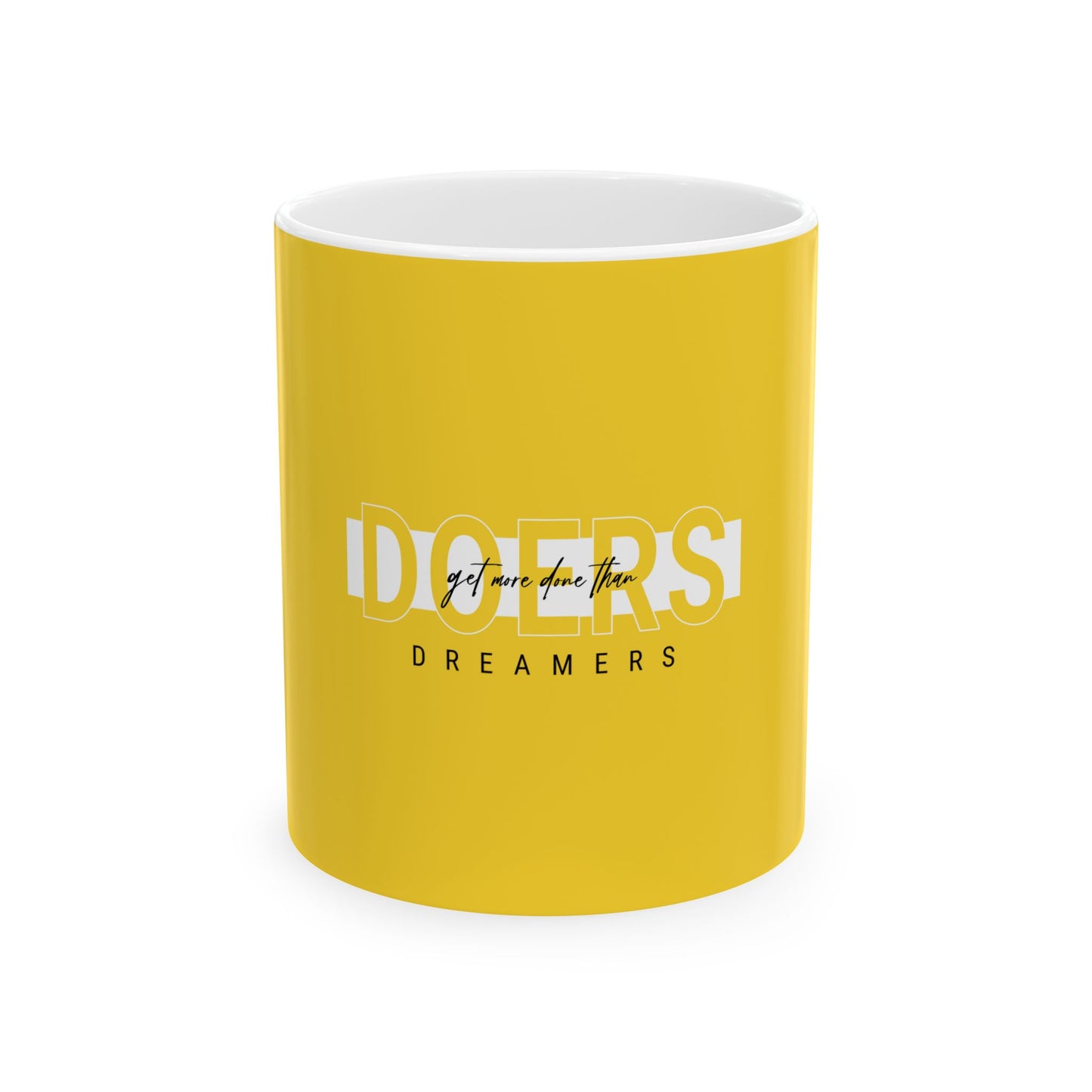 Yellow Ceramic Mug 38, (11oz, 15oz)