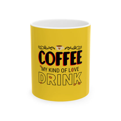 Yellow Ceramic Mug 41, (11oz, 15oz)