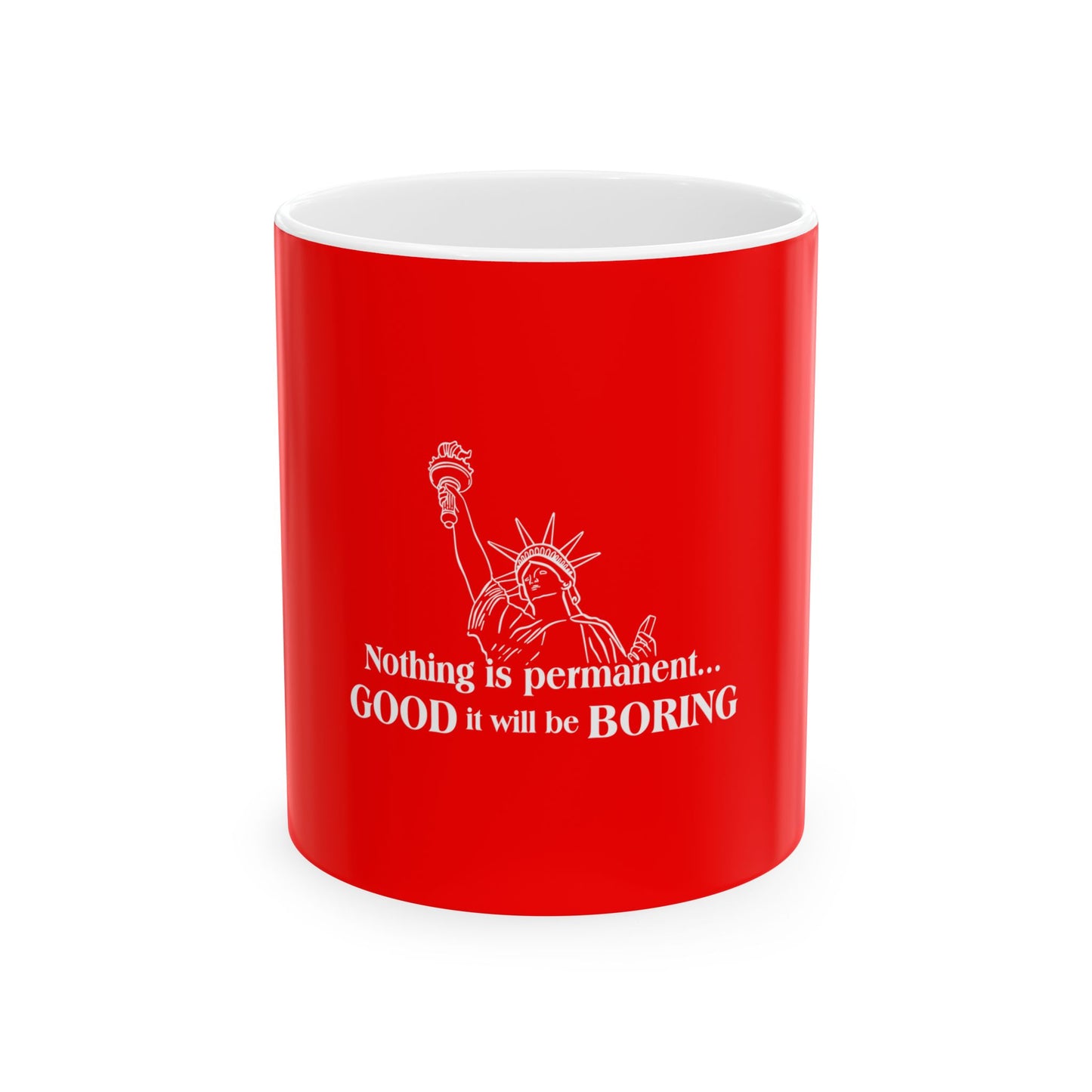 Red Ceramic Mug 13, (11oz, 15oz)