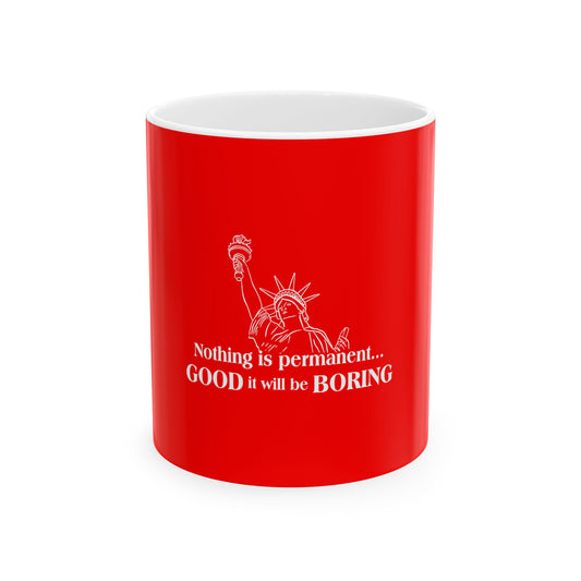 Red Ceramic Mug 13, (11oz, 15oz)