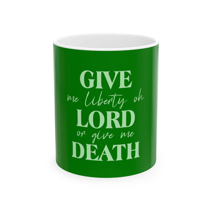 Green Ceramic Mug 19, (11oz, 15oz)