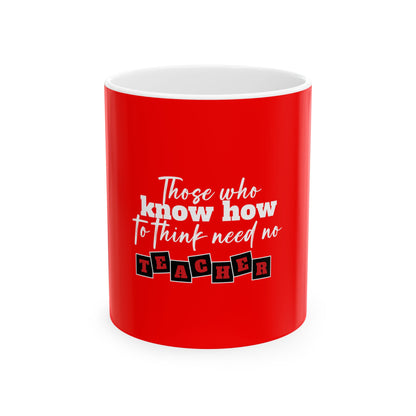 Red Ceramic Mug 65, (11oz, 15oz)