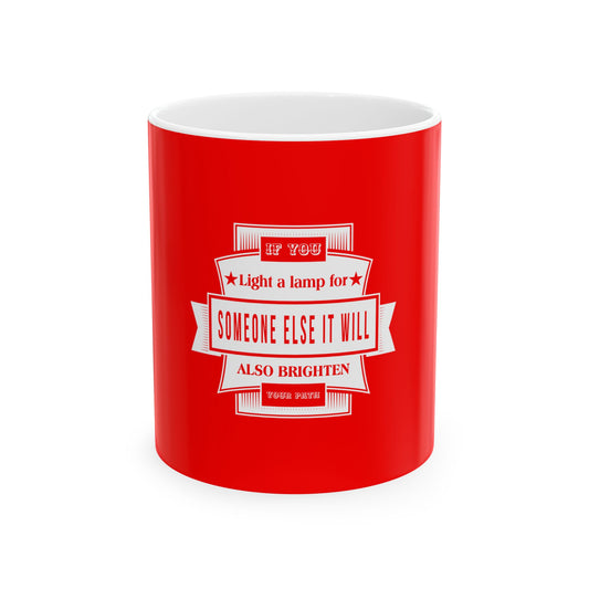 Red Ceramic Mug 12, (11oz, 15oz)