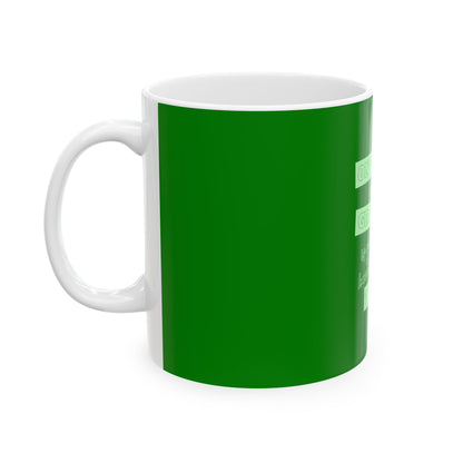 Green Ceramic Mug 30, (11oz, 15oz)