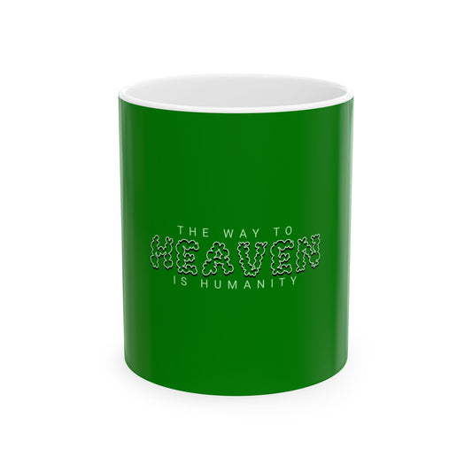 Green Ceramic Mug 37, (11oz, 15oz)