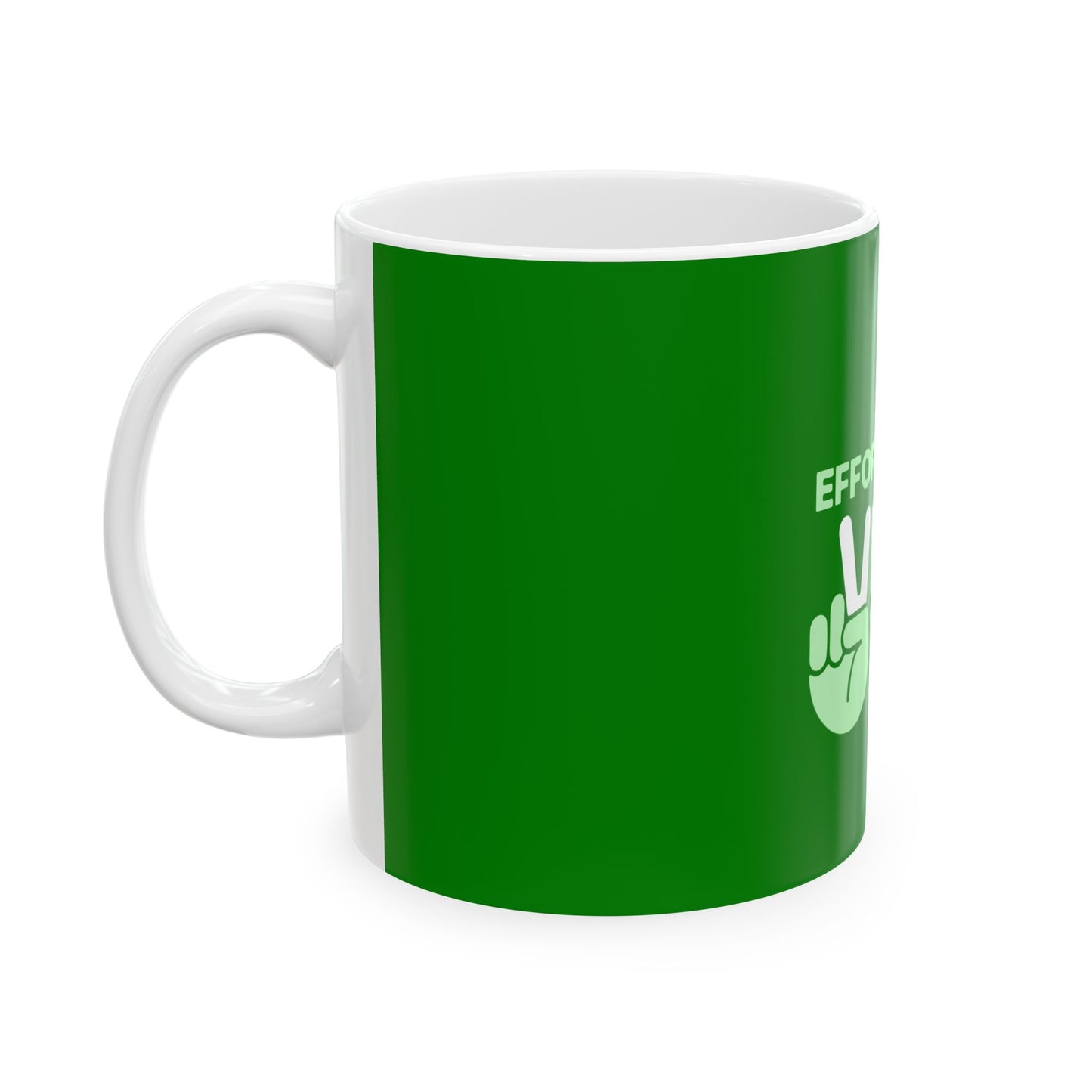 Green Ceramic Mug 54, (11oz, 15oz)