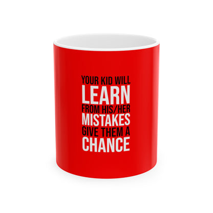 Red Ceramic Mug 3, (11oz, 15oz)